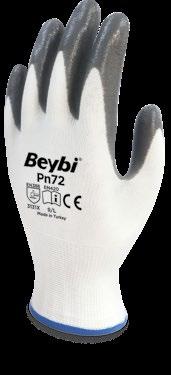 Pn 72 Yarı Nitril Kaplı Örgü Polyester Eldiven Palm Nitrile Coated Seamless Glove Genel işler, otomotiv ve makine, montaj, bakım, bahçe, depolama, yükleme, paketleme ve ambalajlama gibi işler için