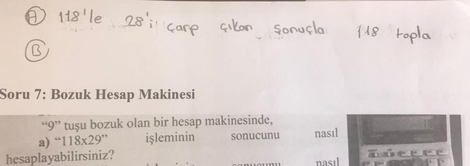 c) Nicelik Kabael e (2018) göre, matematik okuryazarlığının nicelik ile ilişkisi, niceliksel muhakemelerin sayı hissi, zihinden hesap yapma, tahmin ve sonuçların mantıksal ölçümü gibi zihinsel