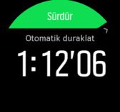 Her bir spor modu için otomatik duraklatma özelliğini, egzersiz kaydınıza başlamadan önce saatteki spor modu ayarlarından açıp kapatabilirsiniz.