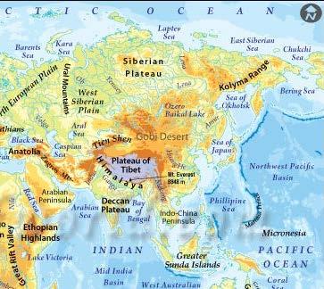 Ayrı ve farklı dağ kitleleri olarak; Kafkas, Elburs, Suudi Arabistan ın güneybatı