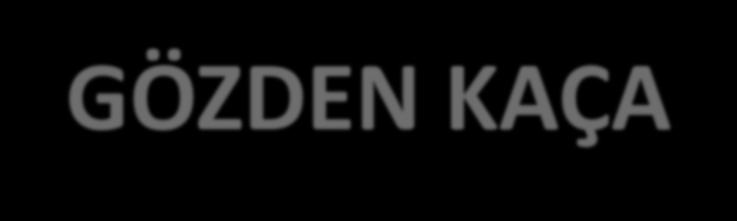 GÖZDEN KAÇAN TEHLİKE TİPLERİ I. UZMAN OLMAYANLARCA FARK EDİLEMEYENLER Araştırma ve gözlem gerekir 5N-1K soruları sorulmalıdır II.