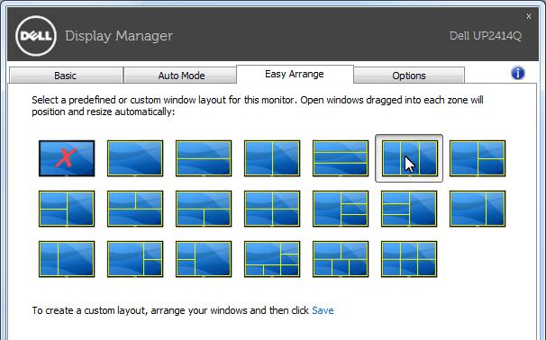 Kolay Düzenleme ile Windows u Düzenleme Bazı Dell modellerinde Kolay Düzenleme özelliği bulunur; bu, seçili monitörün masaüstünün çeşitli önceden ayarlanan veya özel pencere düzenlerine