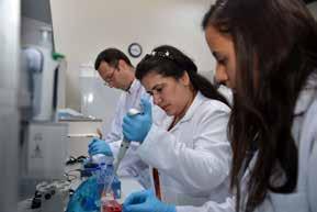 hücre doku kültürü, biyoinformatik ve moleküler modelleme laboratuvarlarına ek olarak bir temel biyomühendislik laboratuvarı bulunmaktadır.