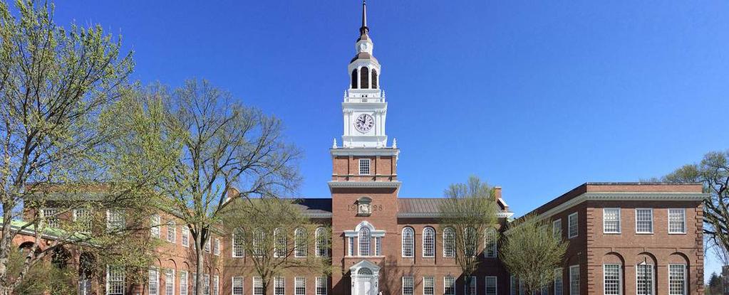 Dartmouth College Fiziksel Katılım Politikası Dartmouth College, 2020-2021 akademik yılında lisans öğrencileri için ağırlıkla uzaktan eğitime dayalı bir başlangıcı tercih eden kurumlardan.