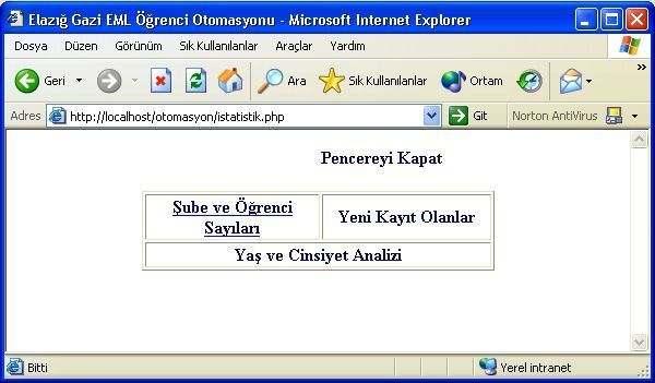 6. Not Sorgula: Yılsonu ders ortalamaları modülünden farklı olarak öğrenci bazında tüm notların görülmesi amaçlanmıştır.