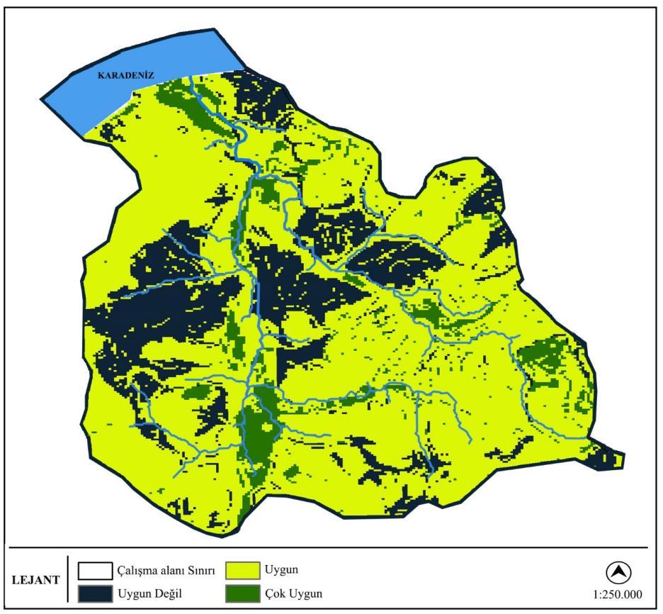 Harita 1: Filyos Vadisi ve Yakın Çevresindeki Potansiyel Tarım Alanları. 2.
