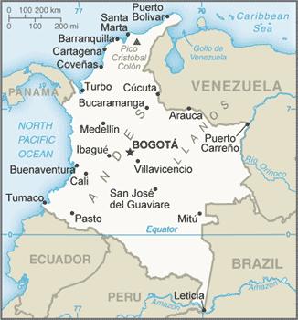 GENEL BİLGİLER Yönetim Biçimi Başkent Yüzölçümü Sınır Komşuları: : Federatif Cumhuriyet : Bogotá : 1.141.748 km2 Panama, Ekvator, Peru, Venezuela ve Brezilya Para Birimi : Kolombiya Pezosu 1 USD = 4.