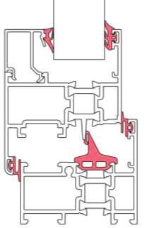 (a) (b) Figure 5.1. Cross-section of the aluminium window frame showing the location of (a) the gaskets and (b) the thermal break. Table 5.2.