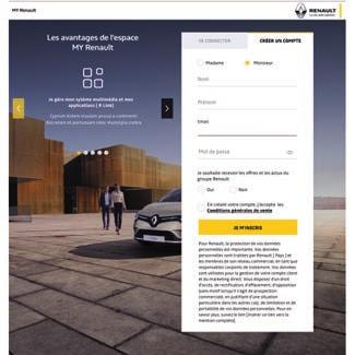 ÇEVRIMIÇI HIZMETLER Hesabınızı oluşturduktan ve aldığınız e-postayı kullanarak etkinleştirdikten sonra, araç bilgilerinizi MY Renault hesabınıza kaydediniz.