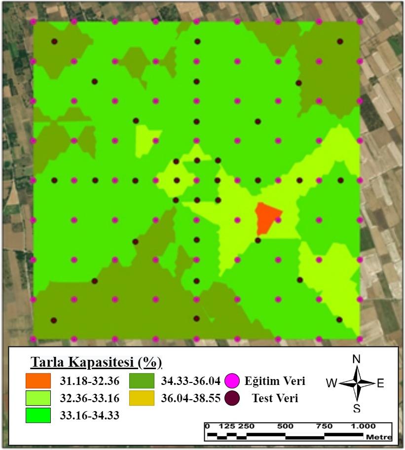 Alaboz & Demir & Dengiz Determination of spatial distribution of soil moisture constant using different ınterpolation model case study, Isparta Atabey plain vermiş iken, SN de CoK a ait küresel model