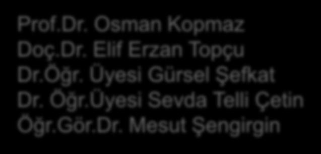5-ANABİLİM DALLARI Makine Teorisi ve Dinamiği Prof.Dr. Osman Kopmaz Doç.