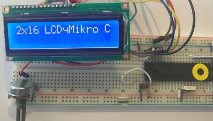Lcd_Init(); // LCD Display hazırlandı Lcd_Cmd(_LCD_CURSOR_OFF); // ekrandaki imleci kaldırır. Lcd_Cmd(_LCD_CLEAR); //LCD ekranını temizler. Lcd_Out(1,1,"2x16 LCD"); //1 satır ve 1.Sütundan yazdırır.