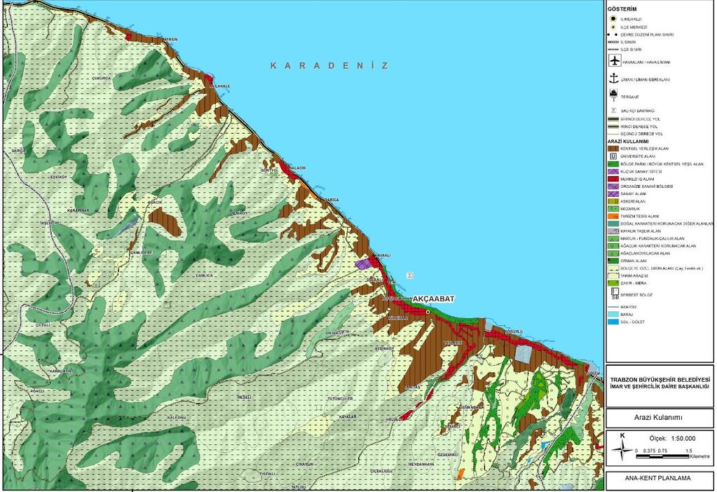 Trabzon ili akarsularına ait yağış alanı ve yıllık ortalama su potansiyeli grafiği incelendiğinde Söğütlü (Galanima) deresinin yağış alanı 265 km2, Yıldızlı deresinin yağış alanı ise 126 km² dir. 3.9.