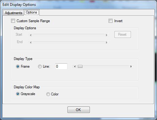 InVivoVue (Sürüm 2.4) Şekil 68: Options sekmesi seçili olarak Edit Display Options ekranı 4.