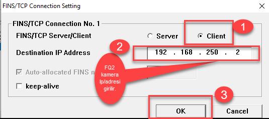 PLC için Gerekli Ayarlamalar PLC tarafında yapılması gereken ayarlar aşağıdaki görsellerde gösterilmiştir.