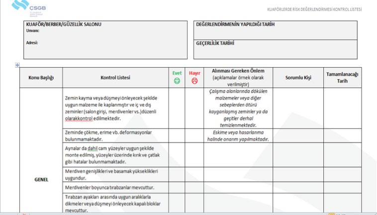 RİSK DEĞERLENDİRMESİ YAPMA.