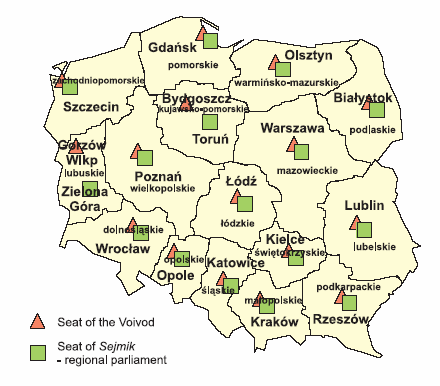 2.1. Polonya da idari örgütlenmenin yeniden yapılandırılması 1975 ten beri Polonya 49 voivodship e yani merkezi teşkilata bağlı 49 ile bölünmüştür.