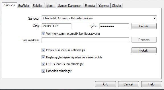 Tarihçe Merkezi (Otomatik doğrulama) Tarihçe Merkezi Proxy Sunucusunu Etkinleştir Tarihçe Merkezi otomatik olarak yapılandırılır.