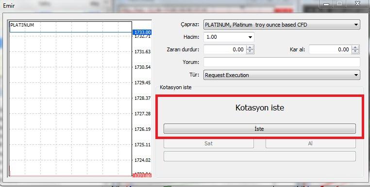 Çıkan ekranda alış ya da satış yönünde işlem yapar. Bu işlemi yapabilmek için 5 saniyesi vardır.