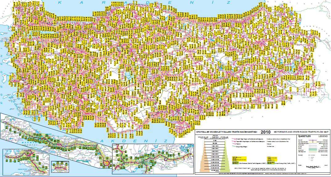 2010 Otoyollar ve Devlet Yolları Trafik Akışı