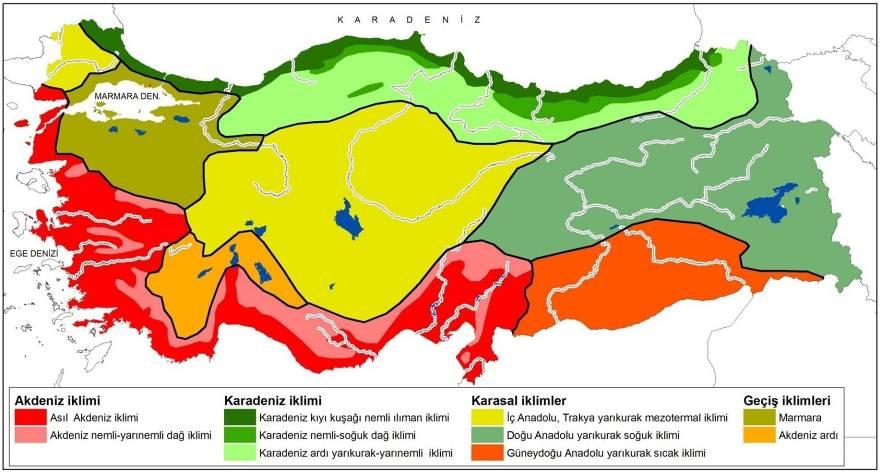 2. Seller ve oluşma nedenleri Türkiye nin Ġklim Haritası İklim