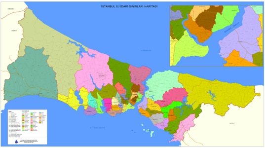 Şekil19:TürkiyeMülkiİdariBölümleriHaritası,HGK[48]. " " Şekil20:İstanbulİliİdariSınırlarıHaritası,İBB[54]. 2.3.2.2. İmarPlanları Nüfusu10.