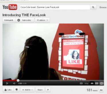 Efes One Love, Rock n Coke, Facelook ekran görüntüsü, Türkiye, 2011 Benzer bir uygulama İsrail de Summer Love 2011 de gerçekleştirilmiştir.