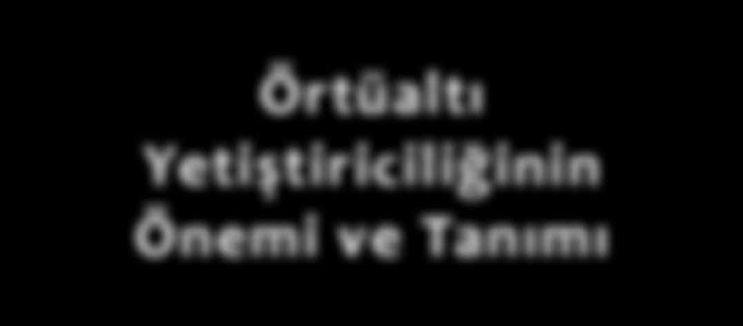 Beklentiler Arazilerin ekonomik kullanımına olanak sağlaması nedeniyle sera işletmelerinin ülkemiz genelinde artan bir ivme ile yayılması beklenmektedir.