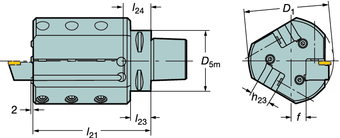 oromant apto adaptörleri orout ve T-Max Q-ut kesme lamaları için adaptörler oromant apto Radyal montaj Ölçüler, mm, (inç) orout ve T-Max Q-ut kesme lamaları için adaptörler Nötür tip kesici uç