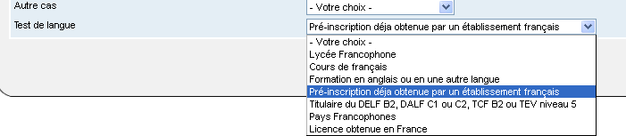 TEST DE LANGUE (Dil yeterliliği) Test de langue (dil yeterliliği)