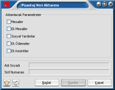 Puantaj Veri Aktarımı Puantaj verilerini puantaj kartlarına aktarmak için, Bordro program bölümünde İşlemler menüsü altında yer alan Puantaj Veri Aktarımı seçeneği kullanılır.