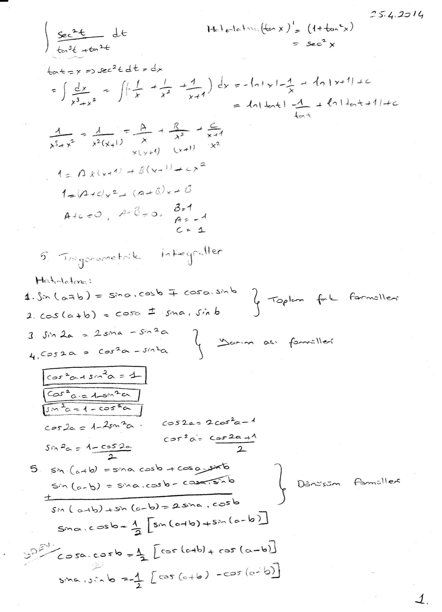 Genel Matematik-2 Ders Notları(