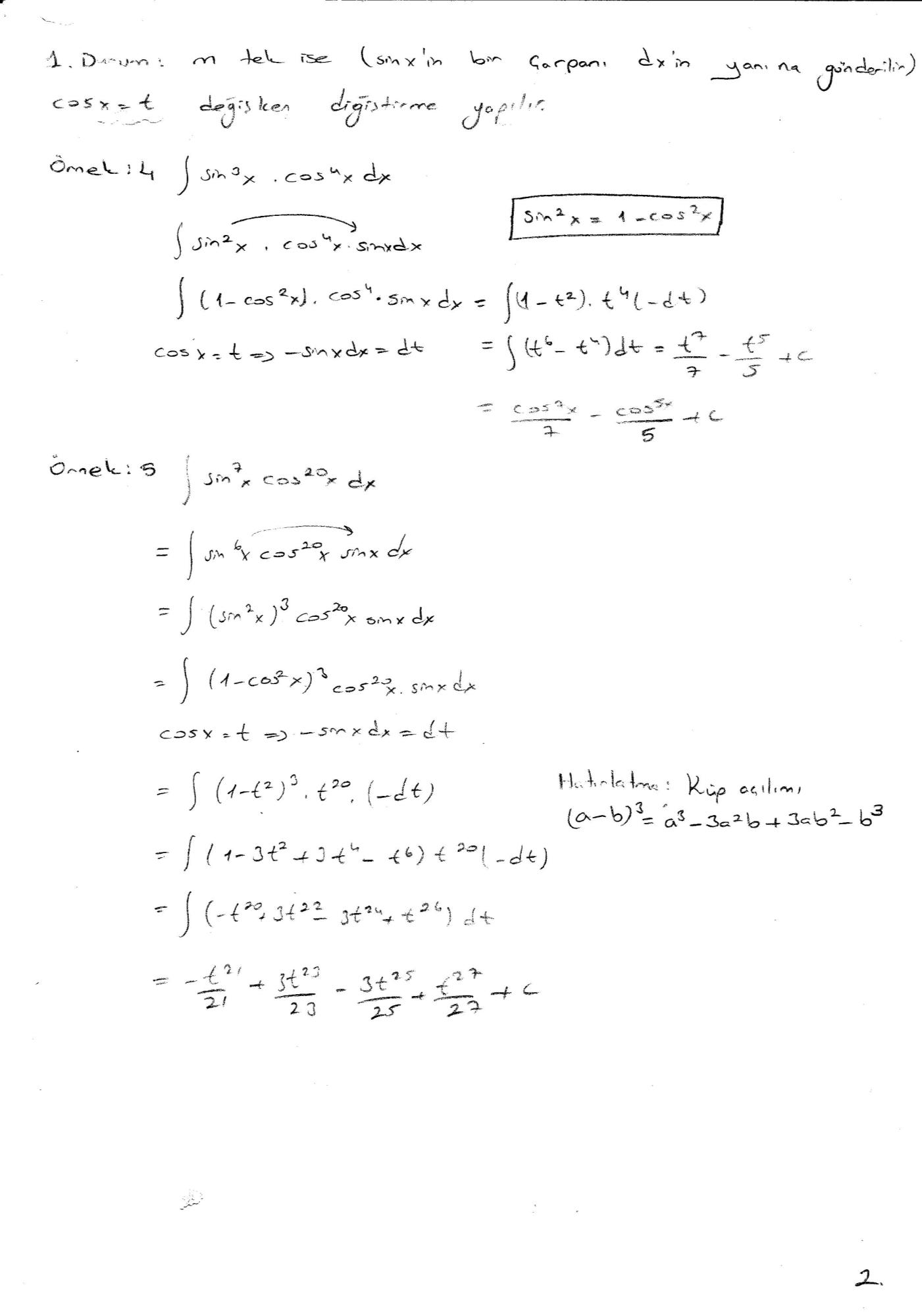 Genel Matematik-2 Ders Notları(