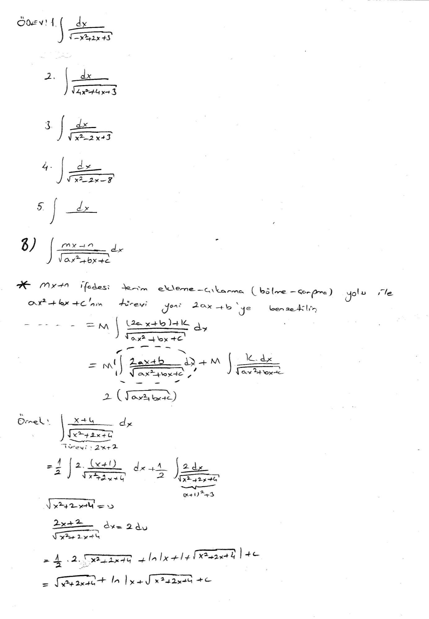 Genel Matematik Ders Notları