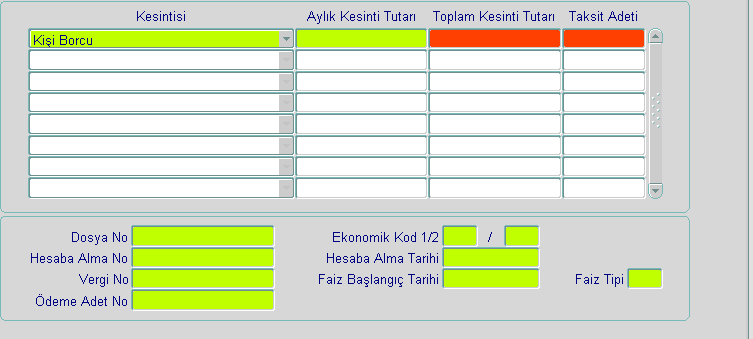 ilgili tutarı keserek 140 hesabın ilgili ekonomik koduna kaydedecektir. Aylık maaş ödemesi yapıldıktan sonra merkezden güncelleme yapıldığında kesinti tutarı silinecektir.