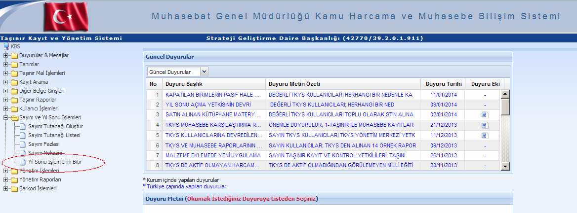 UYARI: 1 den fazla ambarı bulunan harcama birimlerinin 2, 3, 4 ve 5.