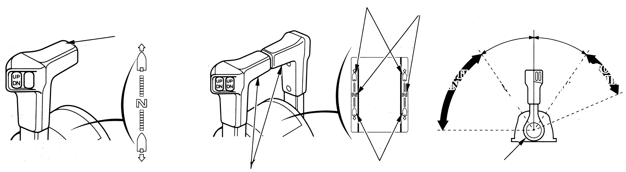 Uzaktan kumanda kolu (R3 tipi) Tek motor Uzaktan kumanda kolu Ýleri Çift motor Ýleri Boþta Ýleri Boþta Geri Boþta Motor hýzý Motor hýzý Geri Hýzlý Hýzlý Uzaktan kumanda kolu Geri Uzaktan kumanda kolu