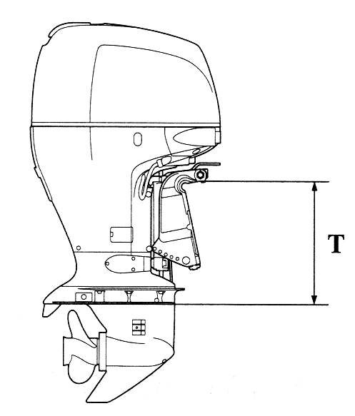5. MOTORUN TEKNEYE TAKILMASI Þaft yüksekliði NOT Motorun tekneye doðru takýlmamasý halinde motor suya düþebilir, tekne düz gitmez veya motor zorlanarak tekneyi istenilen hýzda götürmez ve yakýt