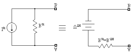 Önceki konulardan hatırlanırsa bir gerilim kaynağı ona seri bir direnç, akım kaynağı ise kaynağa paralel bir dirençle düşünülmesi