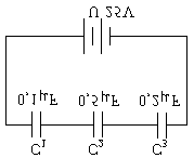 DOĞ AKM DEVE ANAİZİ Örnek8.5: Şekil8.6deki devrede üç kondansatör seri bağlanmış uçlarına 5V gerilim uygulanmıştır. Bu kondansatörlerin uçlarındaki gerilim değerlerini bulunuz.