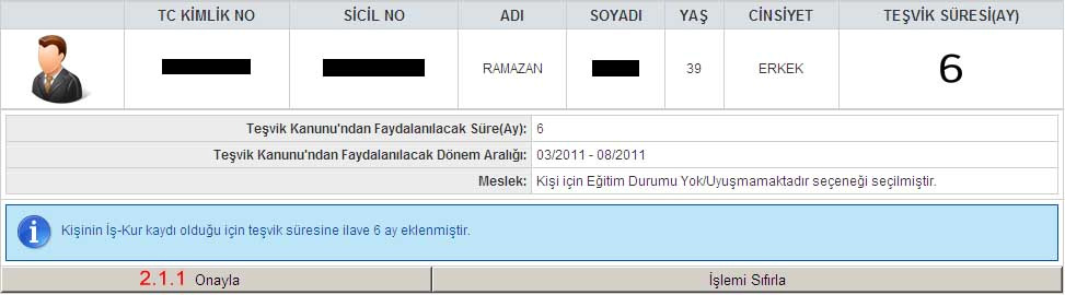 2.1. Eğitim belgesi yoktur/uyuşmamaktadır: Sigortalının herhangi bir eğitim belgesi mevcut değil ise veya mevcut eğitim belgesine ait meslek kodu işe giriş bildirgesindeki meslek kodu ile uyuşmamakta