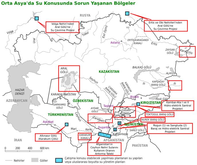 GiriĢ Orta Asya nın stratejik suları Seyhun (Siri Derya) ve Ceyhun (Amu Derya), SSCB döneminde Moskova nın verdiği kararlarla ve merkezi planlamayla yönetildiğinden bu suların sorun yaratma