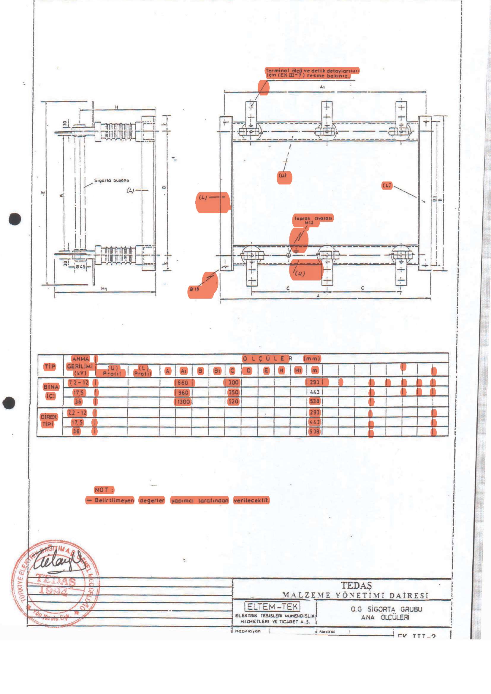 I I Terminal ölçü ve defi Ir dhcyiarrıof» l(tn (EK m-7) resme bakımı. OımmnT tttti_ u W J r Sigorta bu^onu (t.