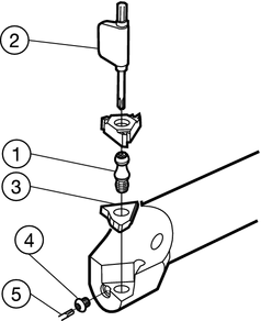 Yedek parçalar T-Max U-Lock - elik ikdörtgen kesit saplı takımlar aralar/oromant apto Vidalı bağlama Kesici uç ölçüleri 16 (i 3/8) ve 22 (i 1/2) için kullanılmak üzere Q (ızlı eğiştirme) vidası ARTK