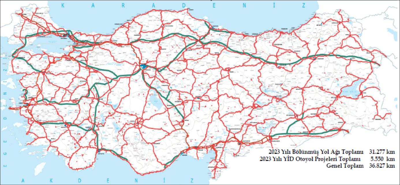 2023 Bölünmüş Yol Hedefi 10 yılda 113 km