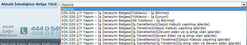 İş Deneyim Belge Kayıt ekranı açılır.