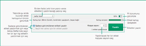 yatay olarak çevirmek, 13 farklı barkod çeşidinden birini seçmek, barkod büyüklüklerini ayarlamak, barkodlara özel veya değişken barkod linklemek ve daha fazlası.