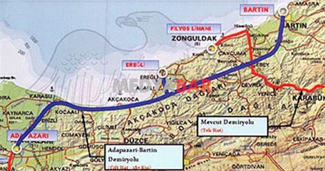 5.8 Ulaştırma Adapazarı-Karasu arasında yapımı planlanan demiryolu hattı, Adapazarı kent merkezinin güneyinden, Sakarya Nehri'nin yaklaşık 50 metre Doğusu'ndan, Bekirpaşa Belediyesi Pirahmetler