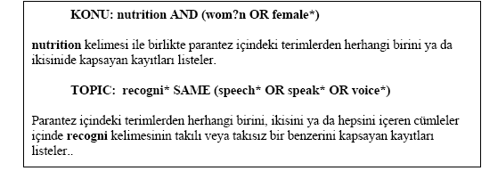 SAME (Aynı) Fonksiyonu: Same fonksiyonu aynı birim içindeki ilgili kelime gruplarını tarar.