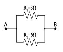 Örnek.4: Şekil.9 daki devrede A ve B noktaları arasındaki eşdeğer direnci hesaplayınız. Şekil.9 R eş 2 + 3 6 = + = + = = R eş = = 2Ω R R 3 6 6 R 6 3 2 (2) () eş veya R R 2 3 6 8 R eş = = = = 2Ω olarak bulunur.